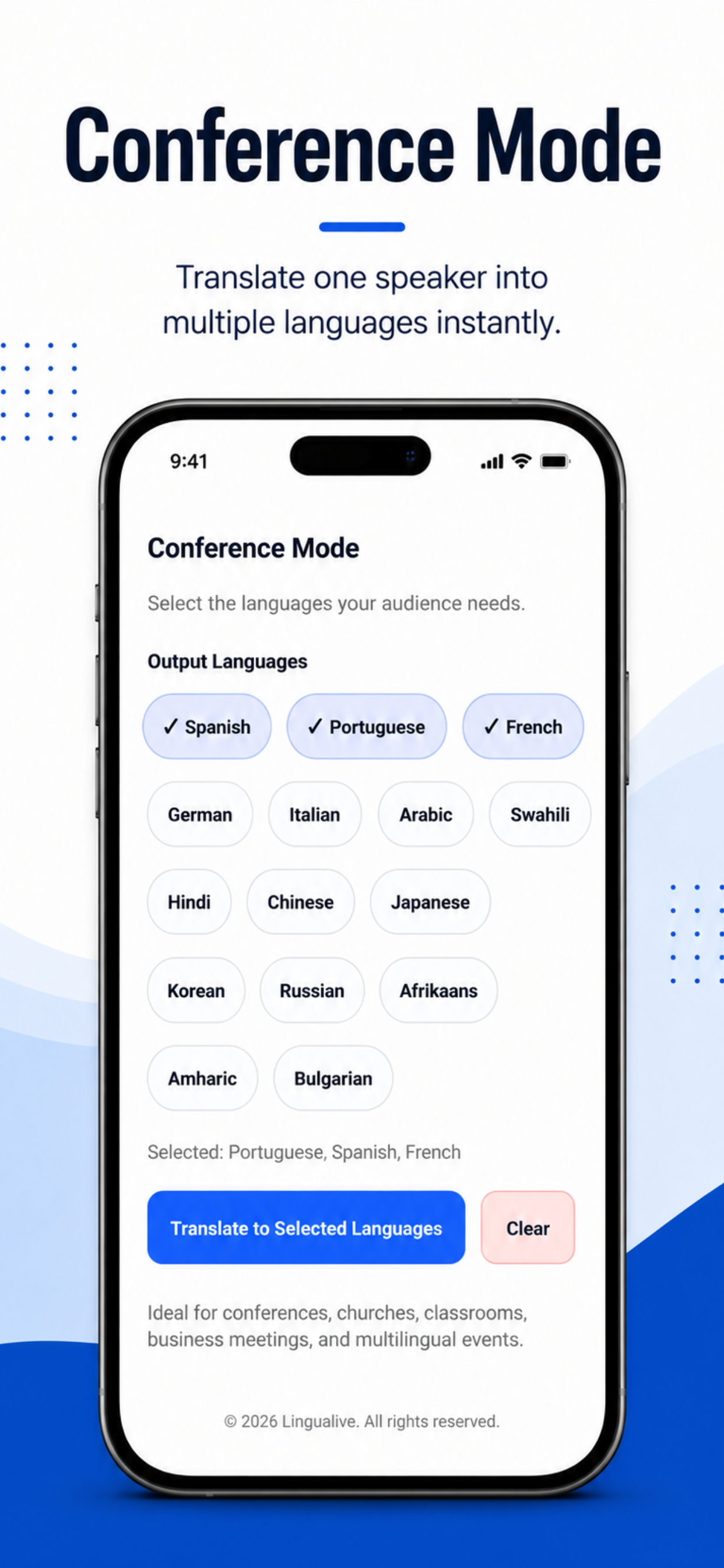 Lingualive Conference Mode